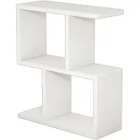 Hannah Home Bijzettafel Woody Fashion met 2 verdiepingen | 100% melamine coating | Wit.
