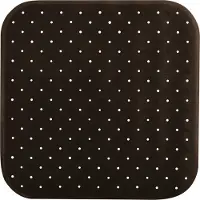 MSV Douche/bad anti-slip mat badkamer - rubber - bruin - 54 x 54 cm - Badmatjes