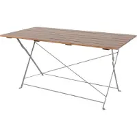 Mojawo Biertuin tafel, inklapbare tuintafel, acaciahout en staal, 120x60 cm