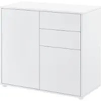 En.casa Commode Paarl druk en open 74x79x36 cm wit hoogglans