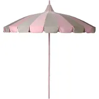 Garden Glory Parasol Ø240 Cm Beige / Roze - Parasols en parasolvoeten Polyester Pink - 19772