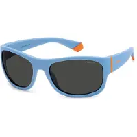 Polaroid Kids PLD 8064/S AZURE/ GREY POLARIZED 54/17/120 Unisex Zonnebrillen