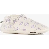 Groot leren babyschoenen met vlinders grijs maat 17/18