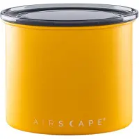 Airscape - Airscape - Koffiebonen - Voorraadpotten - Canister - Luchtdicht - Vacuum - Gepatenteerd systeem - Matte Yellow - Koffie - Staal - Mat geel - 250 gram