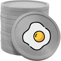 Combicraft ontbijt consumptiemunten zilver - Ø29mm enkelzijdig bedrukt - 100 stuks