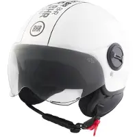 BHR 835 - Vespa helm - wit stripe - maat M - snorfietshelm - scooterhelm wit