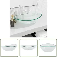 The Living Store - Wasbak - 54,5x35x15,5 - cm - gehard - glas - transparant