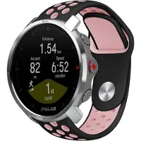 Strap-it Siliconen sport bandje - geschikt voor Polar Grit X / Grit X Pro / Vantage M / M2 / M3 / V3 - zwart/roze