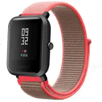 Strap-it Nylon bandje geschikt voor Xiaomi Amazfit Bip / GTS / GTS 2 / GTS 3 / GTS 4 - Mini / Bip Lite / Bip U / Bip U Pro - Neon Pink Roze