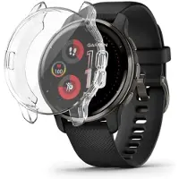 Strap-it TPU case - transparant bescherm hoesje geschikt voor Garmin Venu 2 Plus - doorzichtige beschermhoes voor Garmin Venu 2 Plus