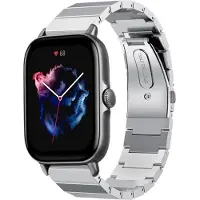 Strap-it Metalen bandje geschikt voor Xiaomi Amazfit Bip / Bip Lite / Bip S / Bip U / Bip U Pro / Amazfit GTS / GTS 2 / GTS 3 / GTS 4 - Mini bandje staal metalen bandje staal - Zilver