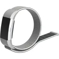 Strap-it Nylon Smartwatch bandje - Geschikt voor Fitbit Charge 2 nylon bandje - zeeschelp - Horlogeband / Polsband / Armband