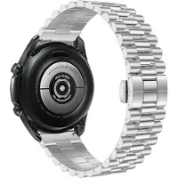 Strap-it Luxe presidential metalen bandje - geschikt voor Polar Ignite / Ignite 2 / Ignite 3 / Unite / Pacer - zilver