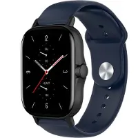 Strap-it Siliconen sport bandje - geschikt voor Xiaomi Amazfit GTS 1-2-3-4 - Mini / Amazfit Bip / Bip S / Bip Lite / Bip U Pro / Bip 3 / Amazfit GTR 42mm - donkerblauw