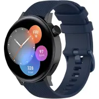 Strap-it Luxe siliconen bandje - geschikt voor Huawei Watch GT 2 42mm / GT 3 42mm / GT 3 Pro 43mm - donkerblauw