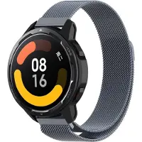 Strap-it Smartwatch bandje Milanese - geschikt voor Xiaomi Mi Watch / Watch S1 / Watch S1 Pro / Watch 2 Pro / S1 Active / Amazfit Pace / Amazfit Stratos 2 / 2s / 3 - grijs