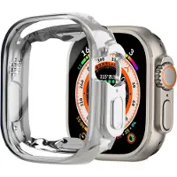 Strap-it Geschikt voor Apple Watch Ultra TPU Case - AW Ultra TPU case - wit - hoesje - beschermhoes - protector - bescherming