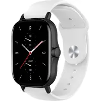 Strap-it Siliconen sport bandje - geschikt voor Xiaomi Amazfit GTS 1-2-3-4 - Mini / Amazfit Bip / Bip S / Bip Lite / Bip U Pro / Bip 3 / Amazfit GTR 42mm - wit