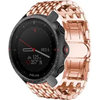 Strap-it Stalen drakenpatroon bandje - geschikt voor Polar Grit X / Grit X Pro / Vantage M / M2 / M3 / V3 - rosé goud