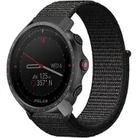 Strap-it Nylon smartwatch bandje - geschikt voor Polar Grit X / Grit X Pro / Vantage M / M2 / M3 / V3 - zwart