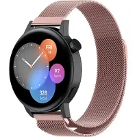 Strap-it Luxe Milanese bandje - geschikt voor Huawei Watch GT 2 42mm / GT 3 42mm / GT 3 Pro 43mm - roze