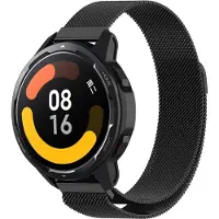 Strap-it Smartwatch bandje Milanese - geschikt voor Xiaomi Mi Watch / Watch S1 / Watch S1 Pro / Watch 2 Pro / S1 Active / Amazfit Pace / Amazfit Stratos 2 / 2s / 3 - zwart