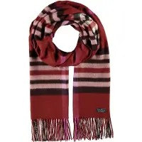 Fraas Sjaal Cashmink Scarf with Plaid Rust Rood Veelkleurig