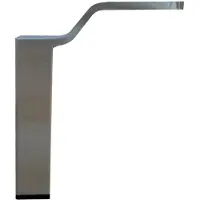 Furniture Legs Europe Stalen meubelpoot rvs look vierkant 3 bij 3 cm en hoogte 15 cm (3 x 3 cm)