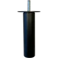 Furniture Legs Europe Stalen verstelbare meubelpoot zwart rond ø 3 cm en hoogte 9,5 cm (M8)
