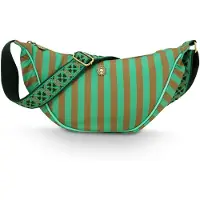 Pip studio Schoudertas Freya Half Moon Cross Body Bag Stripe Green