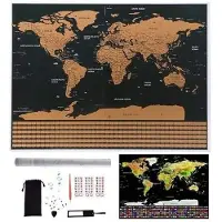 MT MALATEC Kraskaart - Wereld kraskaart - Geschenk