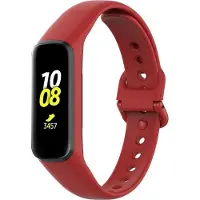 Strap-it Siliconen Smartwatch bandje - Geschikt voor Samsung Galaxy Fit 2 siliconen bandje - rood - Horlogeband / Polsband / Armband