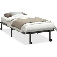 vidaXL Bedframe zonder matras opvouwbaar 90x200 cm staal zwart