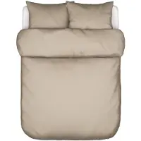 Marc O'Polo Dekbedovertrek Tove Dark Sand Percal-240 x 200 / 220 cm | Lits-Jumeaux