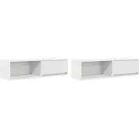 vidaXL Tv-meubelen 2 st 100x31x25,5 cm bewerkt hout wit