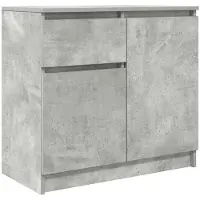 vidaXL Dressoir met lade 71x35x65 cm spaanplaat betongrijs