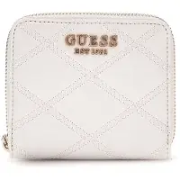 GUESS Portemonnee Tamsin Small Zip Around Wallet Cream White Wit