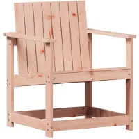 The Living Store Tuinstoel - Massief Douglashout - 62x56x77 cm Houten Tuinstoel - Tuinstoelen - Lounge Stoel - Buitensteunen - Loungestoel