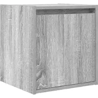 vidaXL Nachtkastje wandgemonteerd 38x34x40 cm grijs sonoma eikenkleur