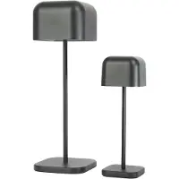 Ks Verlichting - tafellamp - Cabo - Set van 2 - Matzwart - small - medium - LED - 2700K - draadloos