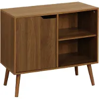 Sweeek Dressoir met 1 deur en plank houtdecor 80cm Walnoot
