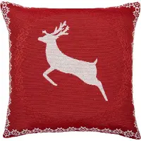 Clayre & Eef Kussenhoes 44x44 cm Rood Polyester Hert