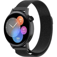 Strap-it Luxe Milanese bandje - geschikt voor Huawei Watch GT 2 42mm / GT 3 42mm / GT 3 Pro 43mm - zwart