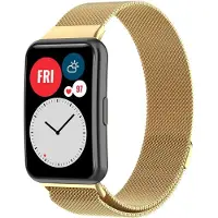 Strap-it Luxe Milanese band - Milanees bandje geschikt voor Huawei Watch Fit / Huawei Watch Fit New - goud