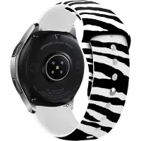 Strap-it Smartwatch bandje 20mm - zebra print siliconen bandje geschikt voor Amazfit Bip / GTS / GTR 42mm - Polar Ignite / Ignite 2 / Unite / Pacer - Huawei Watch GT 2 42mm / GT 3 42mm / GT 3 Pro 43mm