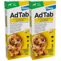 AdTab 2x Anti Vlo en Teek Kauwtabletten Hond >11-22 kg 3 tabletten