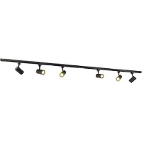 QAZQA Modern railsysteem met 6 zwarte spots 1-fase 194 cm - Iconic Jeana