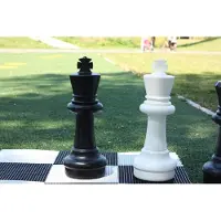 Ubergames - Schaakstuk - Koning 64 cm - Zwart - Geschikt Voor Schaakspel