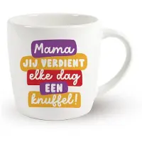 Miko - Moederdag mok - MAMA JIJ VERDIENT ELKE DAG EEN KNUFFEL