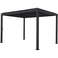 Mirador Deluxe terrasoverkapping - 300 x 360 cm - antraciet - Luxe / Vrijstaande / Aluminium lamellen overkapping - Tuinprieel / Carport / Veranda / Pergola